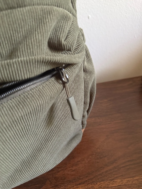 Steve Madden Olive Green Corduroy Laptop Large Backpack Bag
